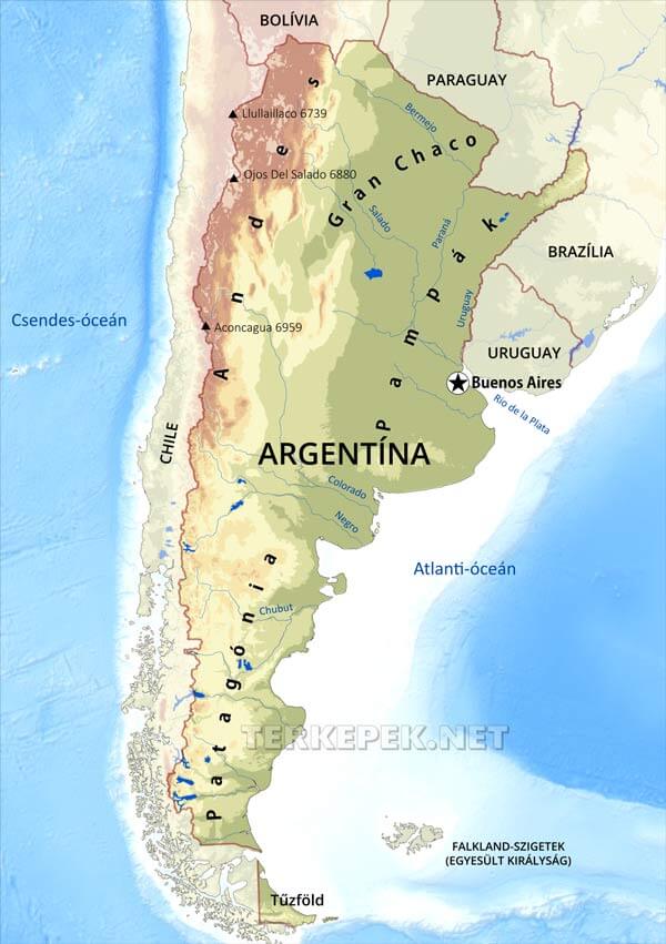 Argentína térkép